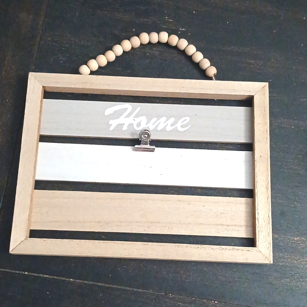 🏷3/$15 Wall Decor "Home" with reminder note clip